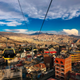 People move between El Alto and La Paz via cable car (teleferico).